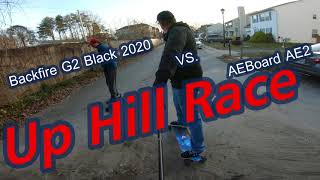 Electric Skateboard - Uphill Race! (Backfire G2 Black VS AEBoard AE-2)