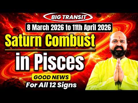 March 8 - April 11 2026 Shani Ast 2026: Why Saturn Combustion in Pisces is a BLESSING for You!