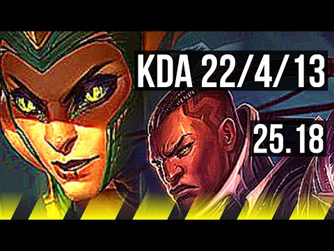 CASSIOPEIA & Pantheon vs LUCIAN & Rell (ADC) | 6k comeback, 54k DMG, 22/4/13 | EUW Master | 25.18