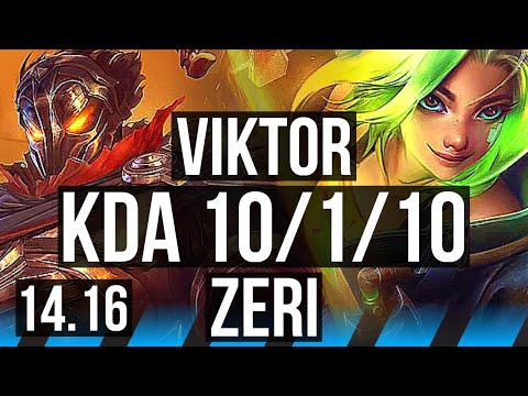 VIKTOR vs ZERI (MID) | 10/1/10, Legendary, 500+ games | EUW Grandmaster | 14.16