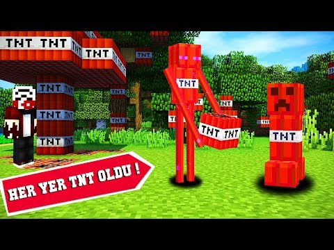 MİNECRAFT ama DOKUNDUĞUM HER YER TNT OLUYOR ! - Minecraft