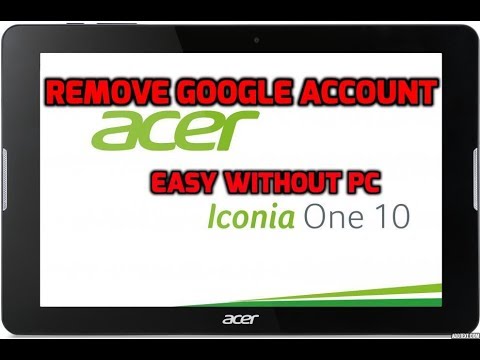 Acer Iconia one Tablet.Remove google account bypass frp.