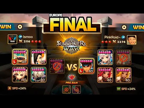 Europe FINAL. PinkRoid~ vs ISMOO. SWC2022 EUROPE Cup (BO5) - Summoners War
