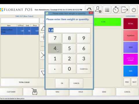 Floreant POS Retail, Sell by Weight
