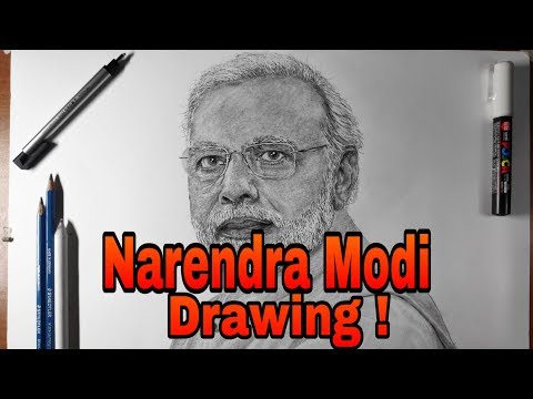 Narendra Modi drawing PM of India 2019 | Narendra Modi Realistic portrait with graphite pencils