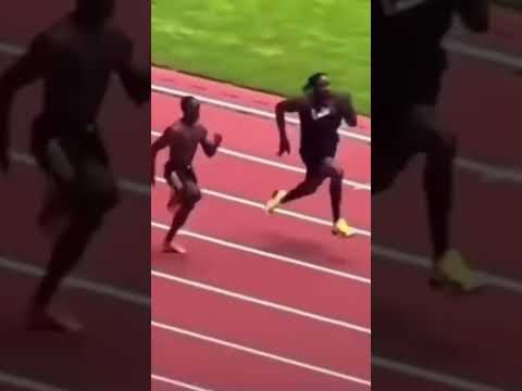 Kishane Thompson Training 100m. #shortvideo #track #trackandfield #viralvideo #sprint