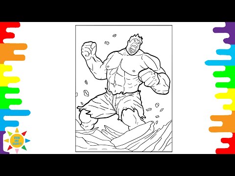 HULK Coloring Pages | Avengers Coloring Pages | Mega Hulk Coloring | Kovan & Electro Light - Skyline