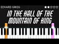 Grieg In The Hall Of The Mountain King EASY Piano Tutorial