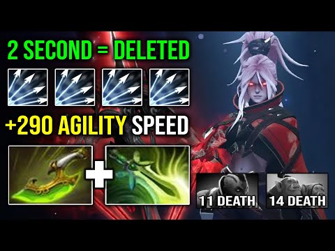 WTF 2 Second Delete Anyone +290 Agility Butterfly Swift Blink Drow Ranger OP Hard Carry Dota 2