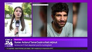 Surse: Actorul Toma Cuzin a fost reținut după ce a condus cu permisul suspendat