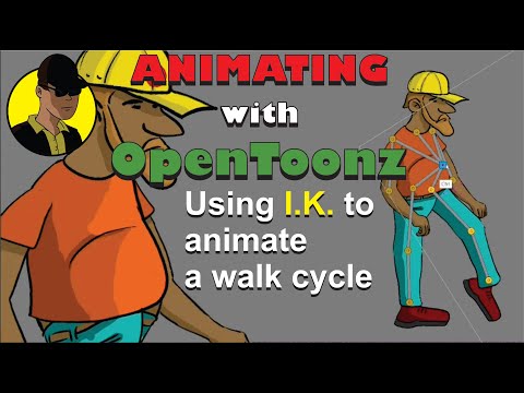 Animating with OpenToonz Tutorial - Using I.K. (Inverse Kinematics) to animate a walk cycle