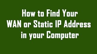How to Find My Static IP Address