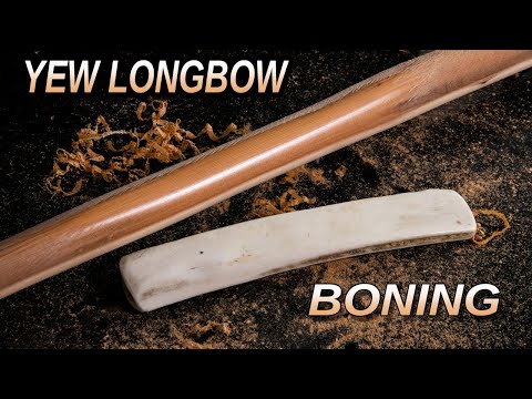 Boning and burnishing wood how to finish an English Yew Longbow so its shiny