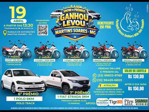 Show de prêmios Ganhou Levou - Martins Soares - MG