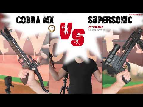 Fastest Pistol Crossbow in the World: Cobra MX vs SUPERSONIC by X-BOW fma Engineering - Speedtest