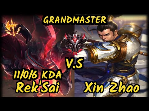 OPT Meteos (REK'SAI) vs XIN ZHAO - 11/0/6 KDA JUNGLE GAMEPLAY - NA Ranked GRANDMASTER