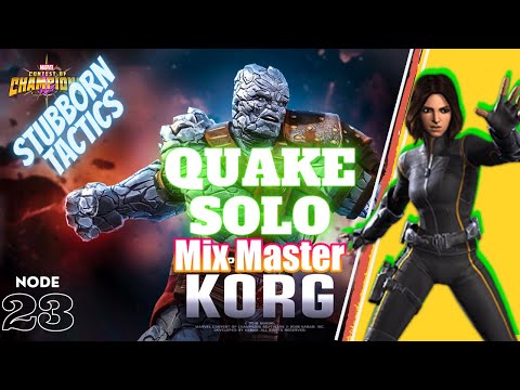 QUAKE Destroyed Mix Master KORG in STUBBORN TACTICS Marvel Contest of Champions  DM-[NoobツMaster]
