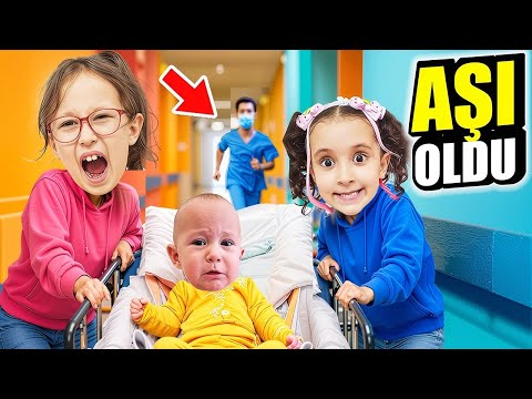 ASEL MİRA 18 AY AŞISI VURULDU !! AĞLADI BAHAR VE BANU ALYA ÇOK ÜZÜLDÜ !! 