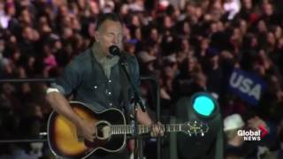 Bruce Springsteen Performs for Hillary Clinton In Philadelphia