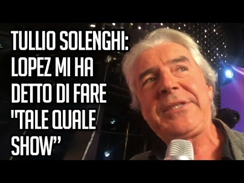 Tullio Solenghi: "Massimo Lopez mi ha convinto a fare 'Tale e Quale Show'". TvZoom.it