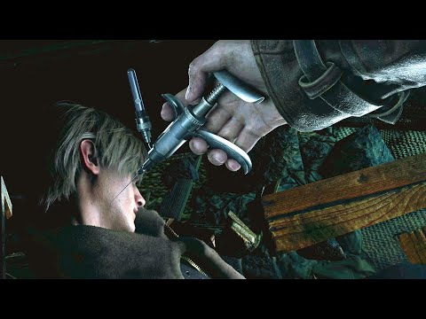 Resident Evil 4 Remake Leon Gets Infected with the La Plaga Parasite 4K ULTRA