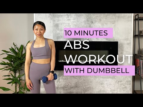 10 MIN DUMBBELL ABS WORKOUT at home (follow along, no repeats)