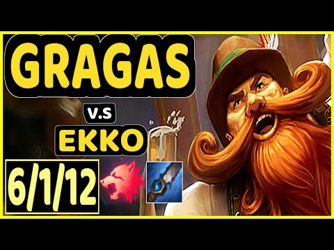 CINKROF (GRAGAS) vs EKKO - 6/1/12 KDA JUNGLE GAMEPLAY - EUW Ranked GRANDMASTER