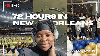 New Orleans Travel Vlog, Bourbon Street, Bayou Classic, Human Jukebox | Vlogmas Day 10 2025