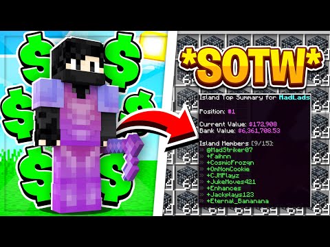 *RICHEST* SKYBLOCK SOTW WITH THE #1 ISLAND! | Minecraft Skyblock | ChaosCraft