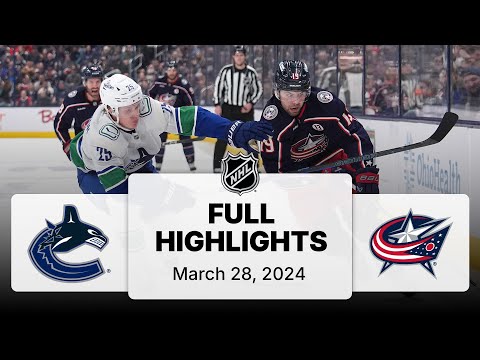 NHL Highlights | Canucks vs. Blue Jackets | March 28, 2025