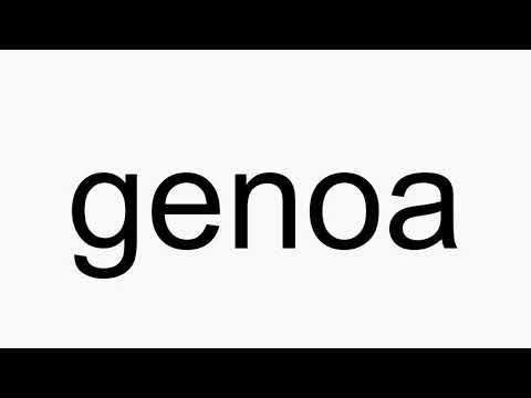 How to pronounce genoa