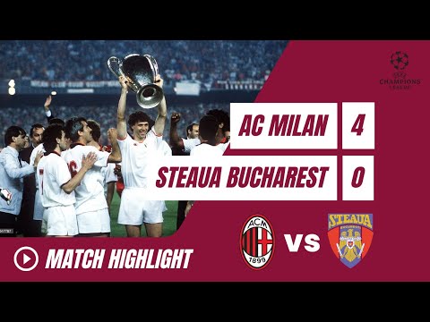 AC Milan 4 - 0 Steaua Bucharest, Champions League Final '89, Extended Goals and Highlights.