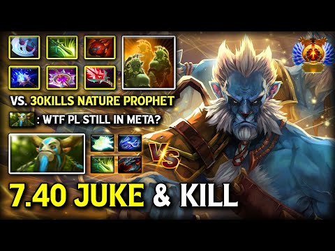 7.40 JUKE & KILL Carry Phantom Lancer Vs. 30Kills Global Right Click Nature Prophet | 7.40 DotA 2