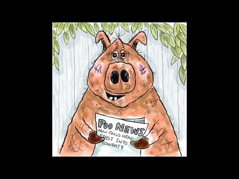 TALKING PIG READS POO NEWS  the one about zebra poo and smelly pigs