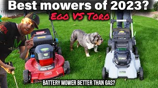 BEST LAWN Mower. EGO vs TORO. Battery Operated Lawn Mowers b