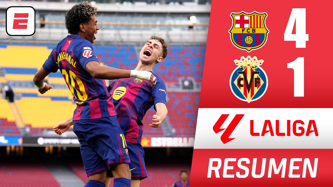 BARCELONA torpedeó al VILLARREAL 4-1 con un TRIPLETE de LAMINE YAMAL y sigue en la CIMA | La Liga