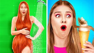 Crazy Girly Problems With Hair || Cool Hacks And Funny Hair And Nails Problems! By 123GO! Genius