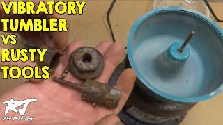 Cleaning Rusty Tools In Vibratory Tumbler