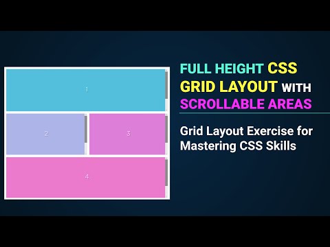 Full Height CSS Grid Layout with Scrollable Areas