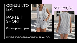 Vídeo de CONJUNTO COLETE E SHORT ISA - MOLDE EM PDF