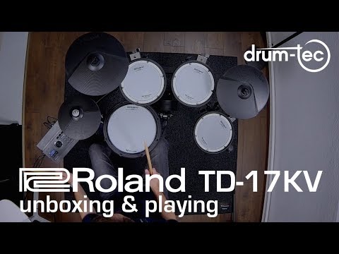 Roland TD-17KV electronic drum kit unboxing & playing by drum-tec