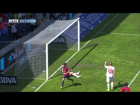 Goal of Oriol Riera (1-0) Osasuna - Valencia CF - HD