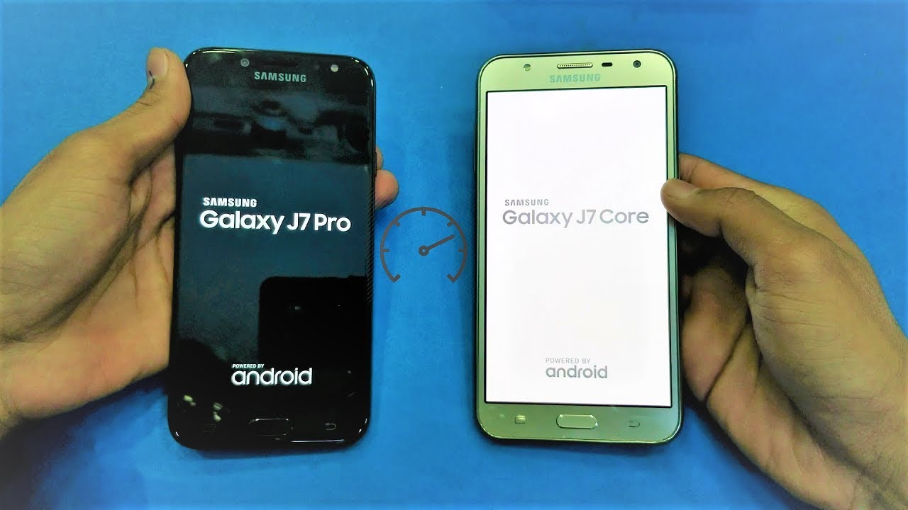 Samsung Galaxy J7 Pro (2017) vs Galaxy J7 Core (2018) - Speed Test - (HD)