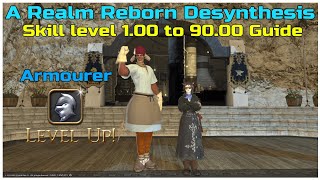 FFXIV A realm reborn armourer Desynthesis Guide level 1.00 to 90.00