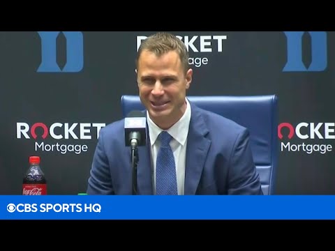 Jon Scheyer Emotional as he's Introduced as Duke's Next Basketball Coach | CBS Sports HQ