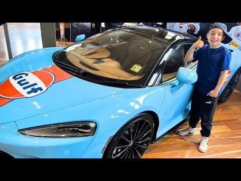 Oliver and Lucas explore Race Cars, Supercars, Sport Cars at Car Show 🚙 Cars for Kids 