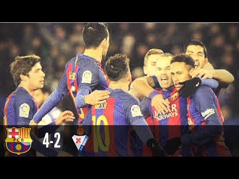 BARCELONA VS SD EIBAR FULL HIGHLIGHTS WITH ENGLISH COMMENTARY