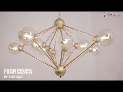 Настольная лампа Crystal Lux FRANCISCA LG1 GOLD/COGNAC 