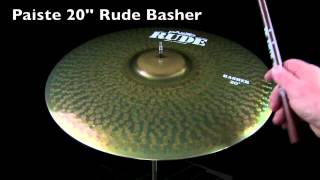 Video thumbnail for Paiste 20'' Rude Basher by The Drum Shop - Portland, Maine
