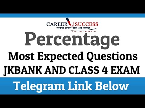 ðŸ”´Topic-Percentage ||Expected Questions For JKBANK and Class 4 | JANAMASHTMI Flat 20% OFF ALL COURSES